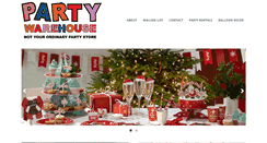 Desktop Screenshot of partywarehousemd.com